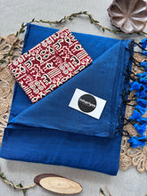 Firoji Handloom Cotton Saree With Animal Print Blouse